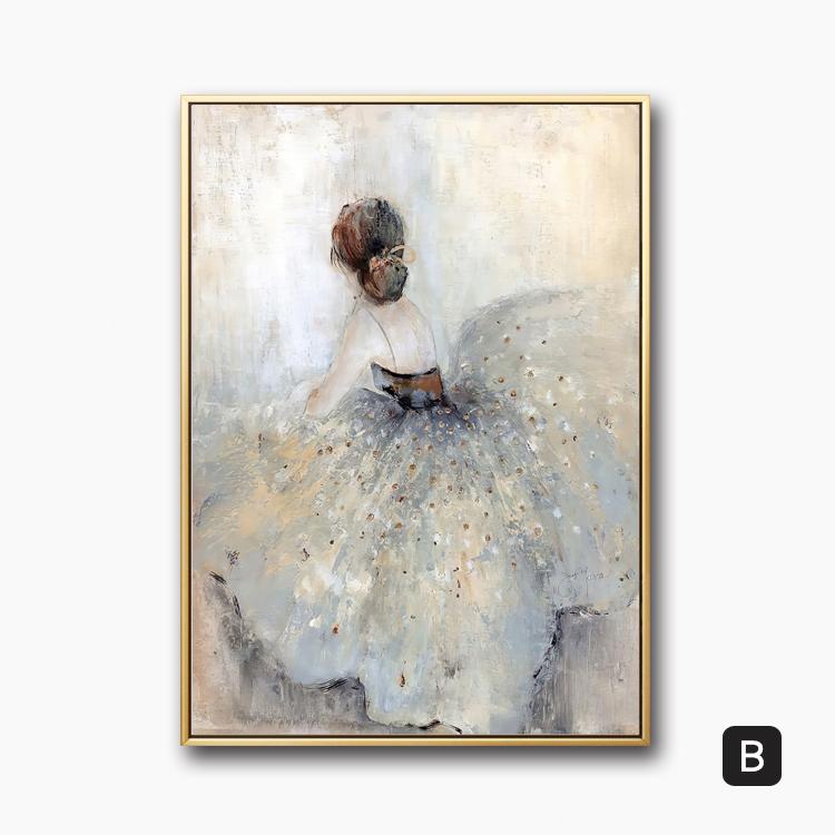 Modern Canvas Painting Ballet Girl Poster Dancing Girl Posters and Prints for Living Room Bedroom Home Decor Wall Art Cuadros