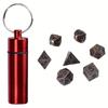7Pcs Dnd  Mini Antique Iron Dice Set, Bronze Polyhedral Metal Game Dice Set, Tiny Portable Dice For Game Player