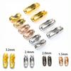 100/200pcs Metal Ball Chain Connectors Clasps 1.5/2.0/2.4/3.2mm for DIY Bracelet Necklace Tag Bead Chain Jewelry Making Supplies
