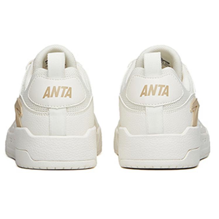 Anta Life Collection Low top Skateboard Shoes Women's White Brown 922138005-3