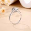 M-JAJA Solitaire 1ct Halo Moissanite Engagement Ring for Women S925 Silver Diamond Wedding Band Bridal Luxury Jewelry