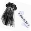 Gothic Sash Bridal Rose Hair Hoop Halloween Decorative Sash Role Play Costume Proms Party Live Show Headwear