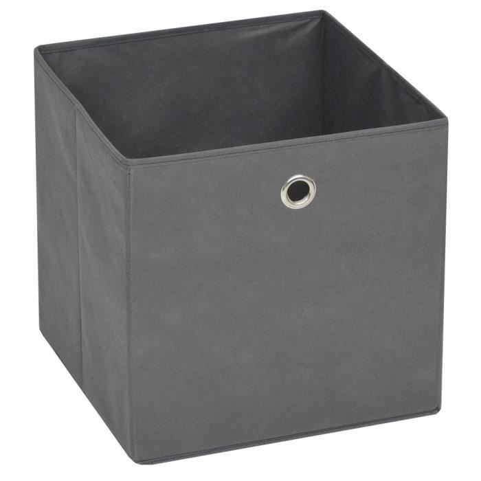 Boîte de rangement - vidaXL - 10 pcs - Tissu non-tissé - 32x32x32 cm - Gris