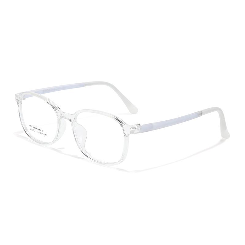 Trendy TR90 Oval Ultra-Light Transparent Glasses Frame for Teens - Myopia Compatible
