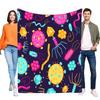 Colorful Microorganism Themed Blanket Soft Cozy Throw for Bed Sofa Perfect for Science Lovers Kids Gift Ideal for Home Decor Bir