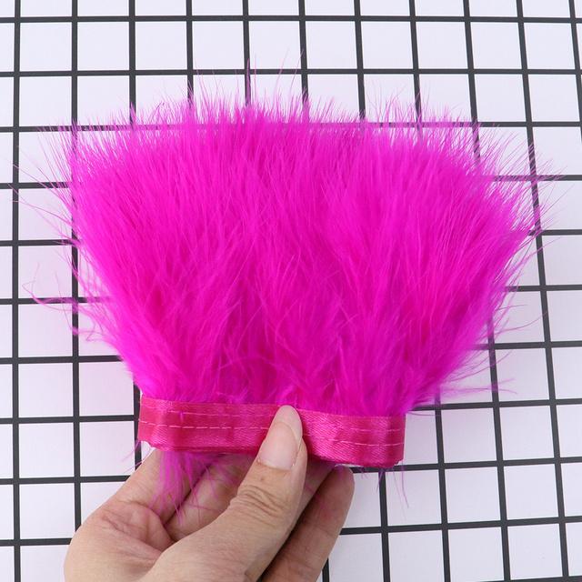 Feather8-10cm Fluffy Turkey Feather Trim On Ribbon – 1-10m Natural Feathers Fringe for Sewing, DIY Crafts, Wedding & Clothing Decor