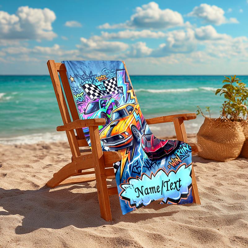 1PC Custom Name Dreams Beach Towel Highly Absorbent And Sand-Resistant Towel for Swimming, Pool, Yoga, And Travel Lightweight