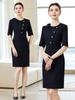 Elegant Slim-Fit Women's Professional Dress for Receptionists and Salon Workwear