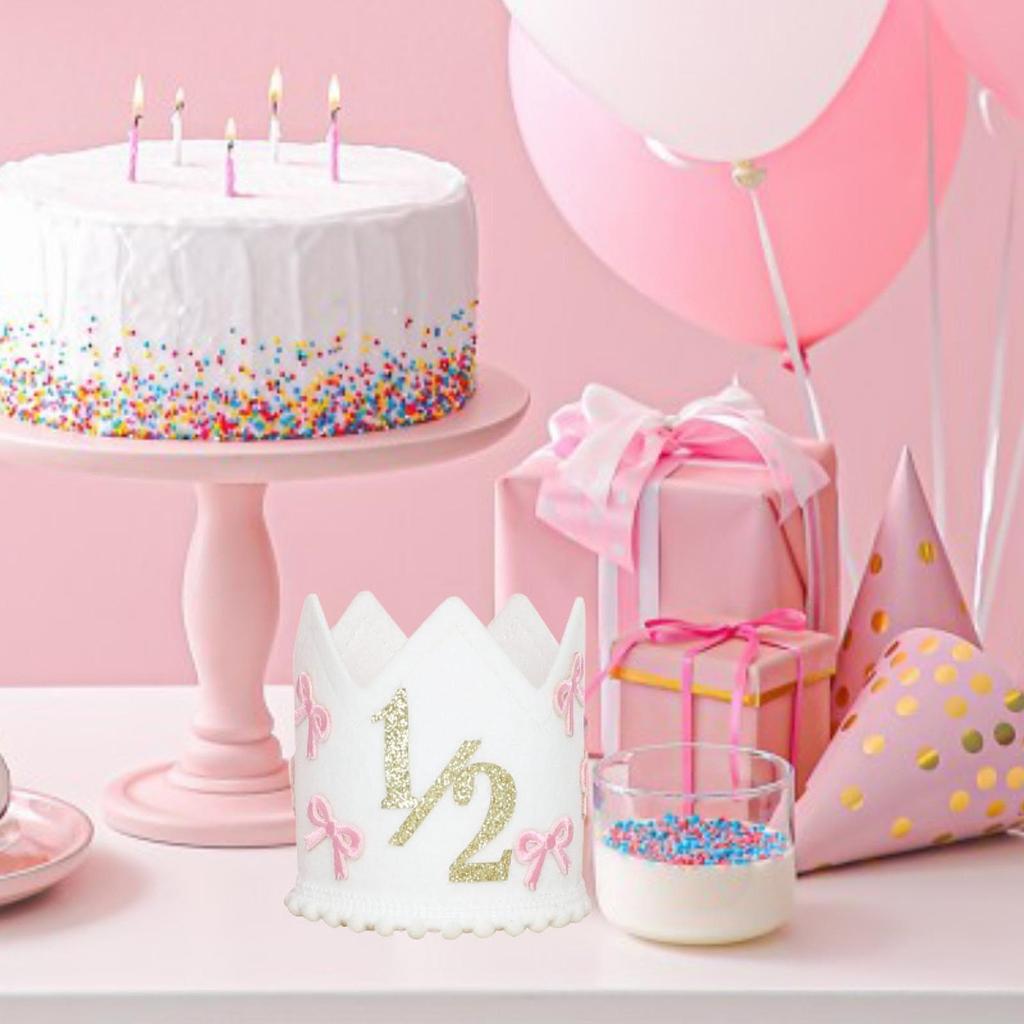 Halber Geburtstag Krone Hut Süße Feiertags-Themenparty Dekorative Mädchen Deko Accessoires Kleine Prinzessin Krone Foto-Requisiten