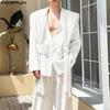 Men V Neck Long Sleeve Glitter Ruffled Patchwork Thin Loose Party Blazer Coats