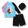 Girls' Long Sleeve Sunscreen Quick-Dry Swimming Set