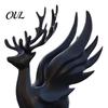 Antler Deer Decor Christmas Elk Statue with Wings, 3D Printed Reindeer Figurine, Modern High-end Home Table Centerpiece Standing Sculpture for Dining