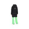Adidas Solid Color Logo Print Hooded Mid-Length Down Coat Women Coats Black GV1846