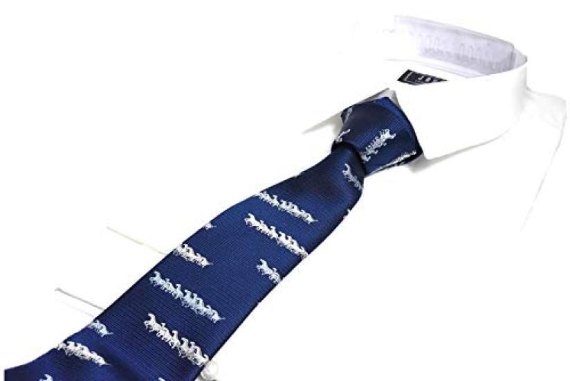[0-STYLE.cravat] Necktie, Nishijin-ori, Made in Japan, 100% Silk, Brand Name, Horse (Uma) Motif, Navy, Gray, Blue, Red, Business, Japanese Pattern,