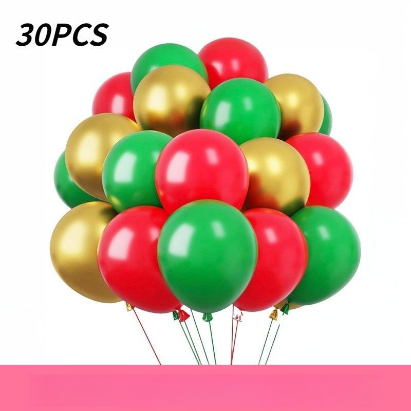 10 Zoll 30 Stück Glitzerpapier-Schnipsel Ballon-Set Dekoration Ballons Weihnachten Halloween Geburtstag Feiertag
