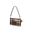 Daks Brown Tartan Check Leather Mixed Shoulder Bag Dcwa5e209w2