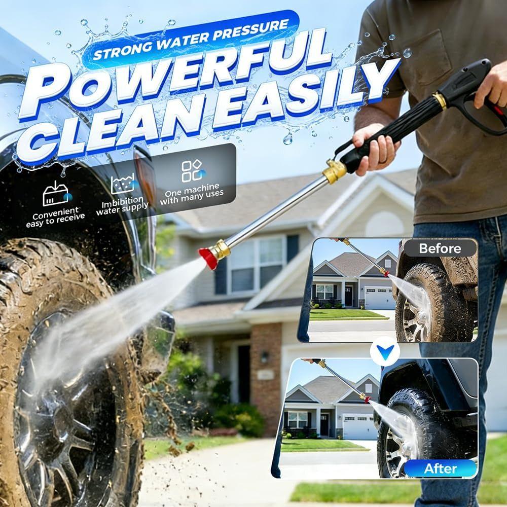 Portable Jet Nozzle Power Washer Quick Connectors Hydro Jet Power Washer Wand  for Garden Hose