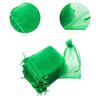100Pcs Christmas Gift Bags Festival Pouches Small College Graduation Mini Sheer Drawstring Organza Bags Wrapping Bags Candy Bags