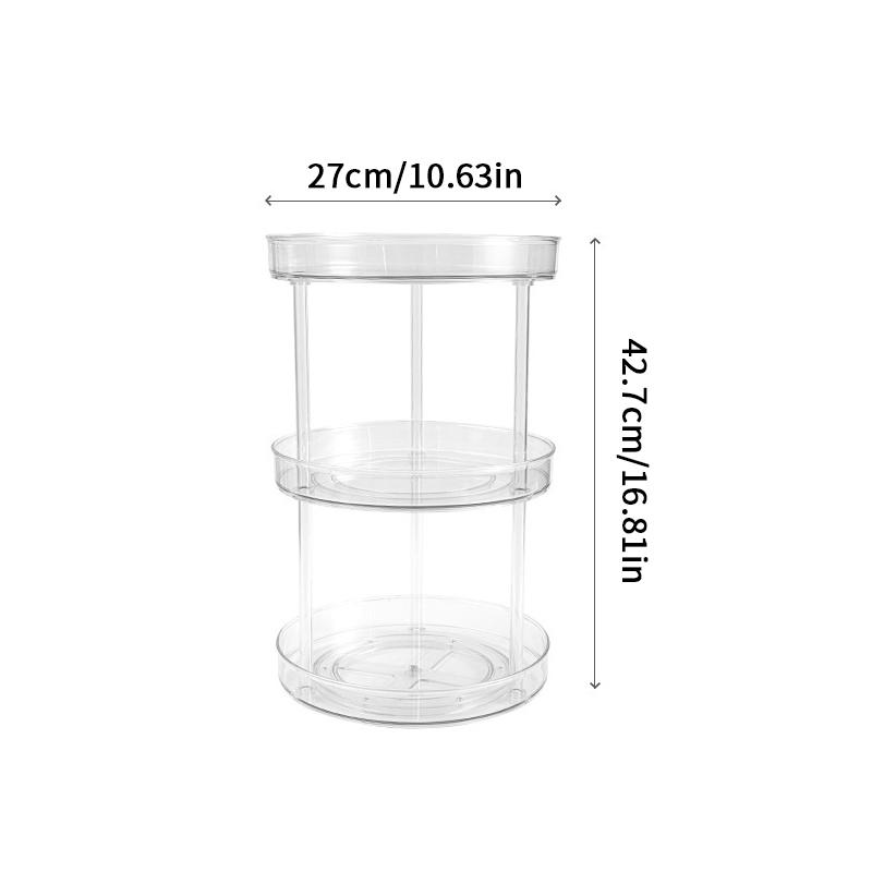 360Degree Rotatable Desktop Cosmetic Rack Bathroom Shelf Large-Capacity Perfume Aromatherapy Skin Care Product Storage Rack Organizer