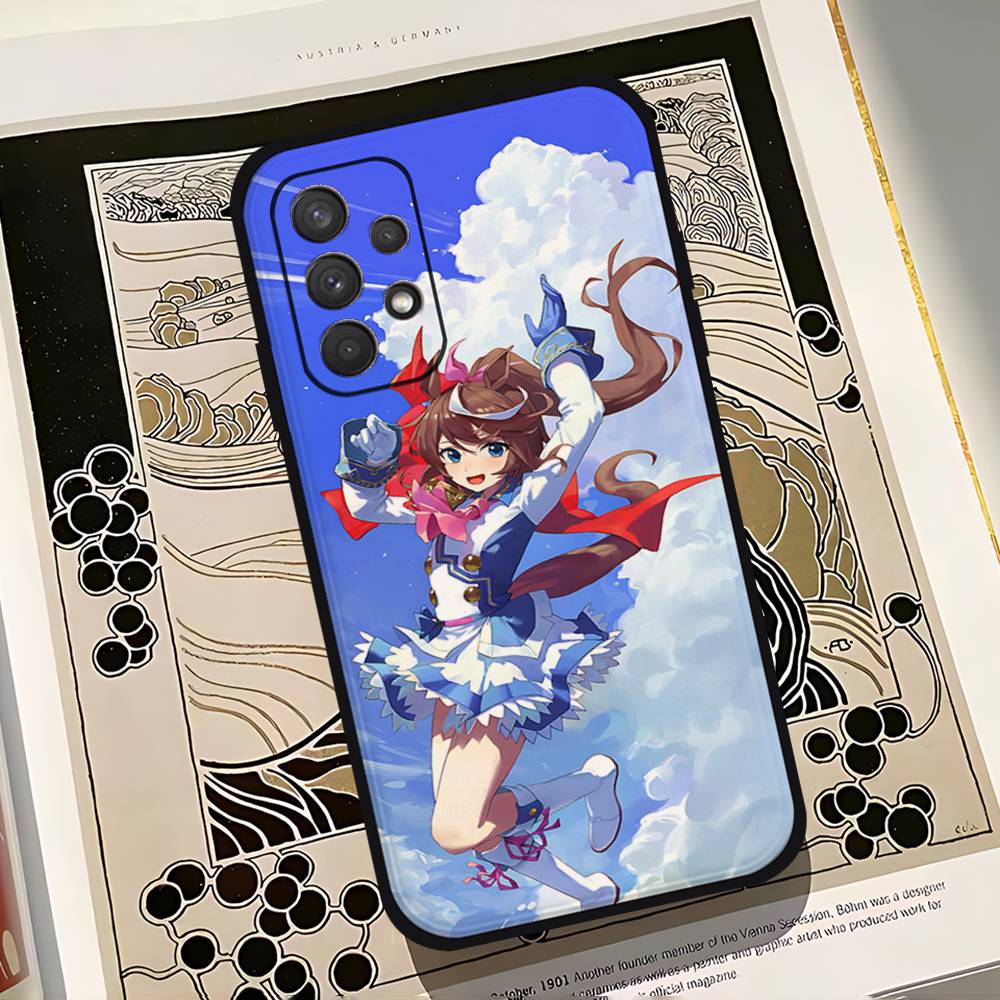 Anime U-Umamusume Pretty Derby Phone Case For Samsung Galaxy S25 S24 S23 S22 S21 FE Plus Ultra A13 A20 A32 A70 Black Cover