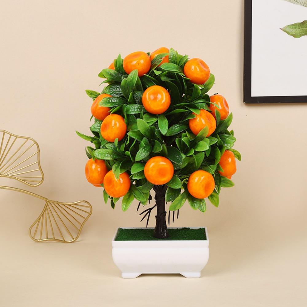 8 Stiler Frukt Bonsai Blomster Potte Simulert Grønne Planter Bryllup Hjem Hotell Kontor Borddekor