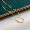 Gold Plated Genuine 925 Silver Chains DIY Necklace for Women Box Twisted Link Snake O Chain Accessories