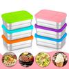 stainless steel fresh-keeping box with sealed lid thickened lunch box camping food packaging and storage box