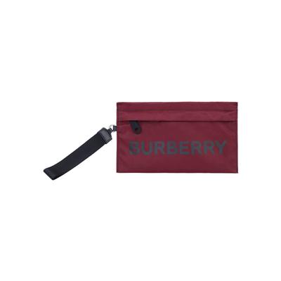 Logo Print Nylon Clutch Women Clutch Burgundy 80528431
