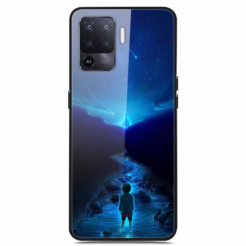 For OPPO Reno 5 Lite Case Luxury Tempered Glass Bumper for OppoA94 4G Phone Cover For OPPO A94 4G/ Reno5 Lite Glass Coque A94 4G