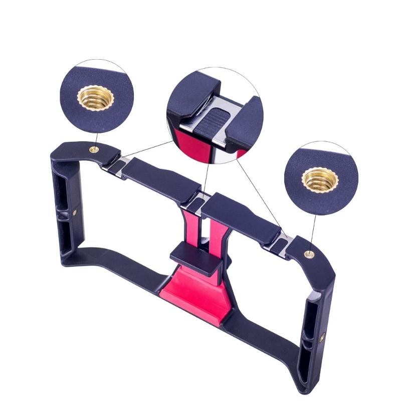 Film Making Rig Cage with Hot Shoe Handheld Stabilizer Handle Tripod Mount Holder for Video Grapher Filmmaking Case