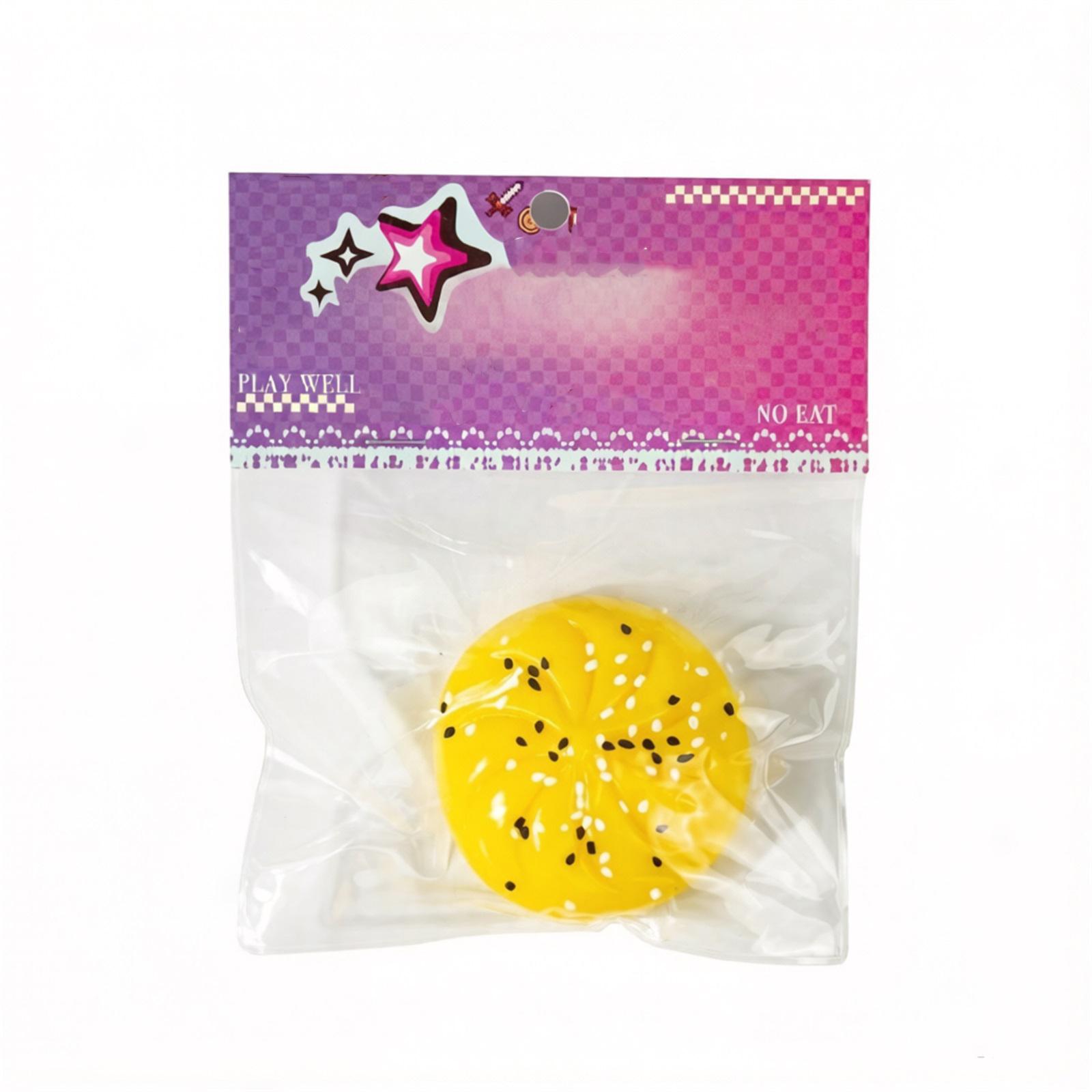 

Realistic Food Shaped Steamed Bun Squeezing Toy For Stress Relief, TPR Soft Rubber Squeezing Toy For Stress Relief. One Size