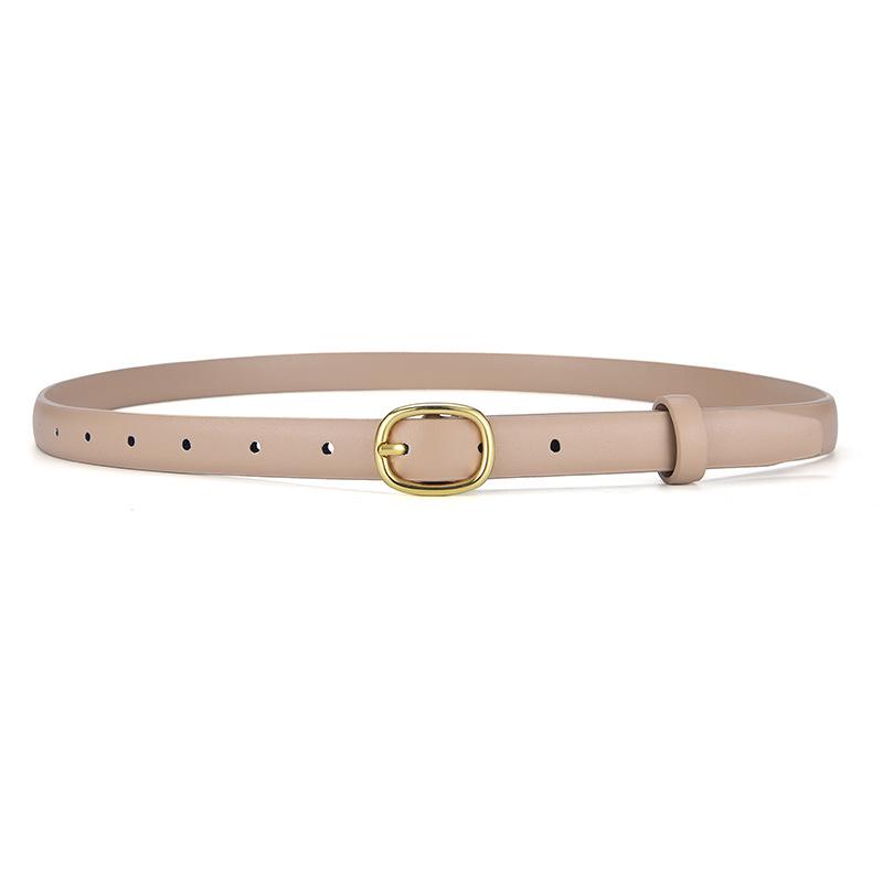 Women's Fashion Leather Belt - Slim, Versatile Pin Buckle for Jeans