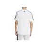 Adidas Logo Striped Round Neck Short Sleeve T-Shirt Men Tops White JJ3868