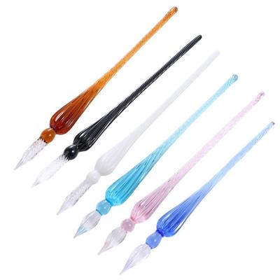 Stationery Vintage Filling Ink Handmade Calligraphy Glass Dip Pen Crystal Dipping Pen Fountain Pens