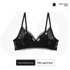 French Coquette Lace Thin Cup Wireless Bra, Girly Push Up Comfort Small Bust Women Bra