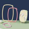 5 Pcs Embroidery Hoop Candy Color Embroidery Frame Square Crosses Stitching Hoop for Needleworks Sewing Craft