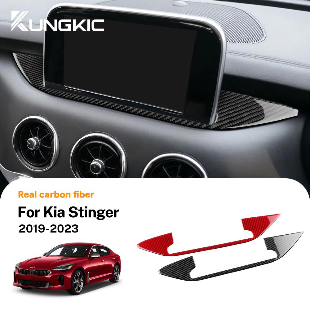 Carbon Fiber Style Interior Sticker for Kia Stinger 2019 2020 2021 2022 2023 LHD RHD Interior Panel
