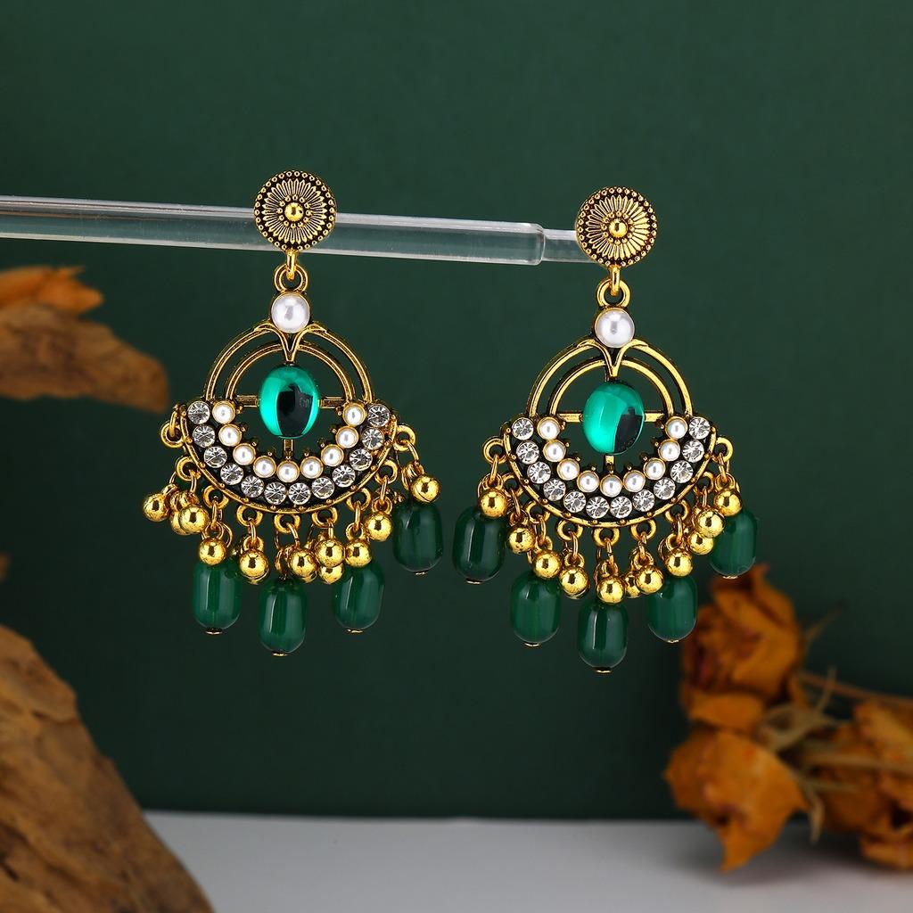Dangle Earrings Statement Rhinestone Earrings Vintage Earrings Ethnic For Daily Wear Vacation Gift For Women