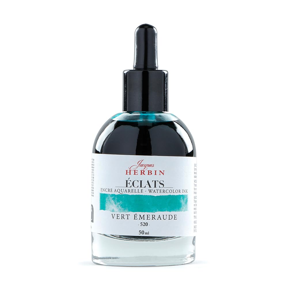 

Herbin Eclat Watercolor Emerald 50ml Ink, Green, (hb16520)