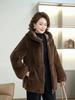 Winter Warm Hooded Faux Fur Coat Jacket Elegant Thick Outerwear for Middle Aged Women Clothes