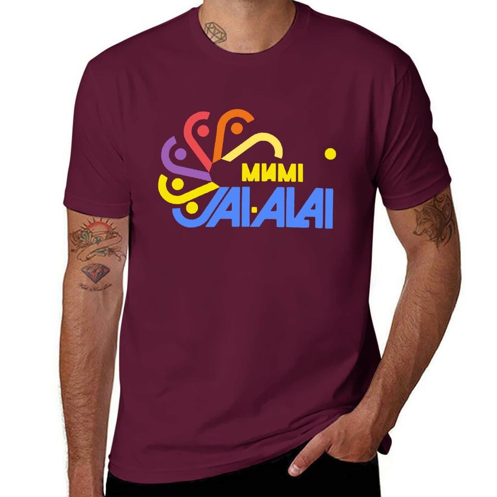 Miami Jai-Alai T-Shirt Tierdruck für Jungen Übergröße Kleidung Designer T-Shirt Herren