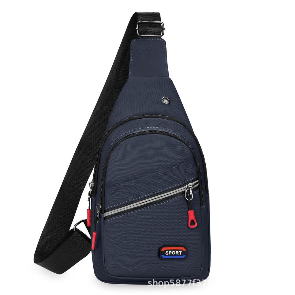Herren Koreanischer Stil Wasserabweisend Oxford Umhängetasche Brusttasche: Outdoor Freizeit, Mehrschichtig, Große Kapazität Sportrucksack