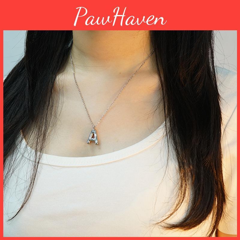 European And American Style Stainless Steel Alphabet Pendant Necklace