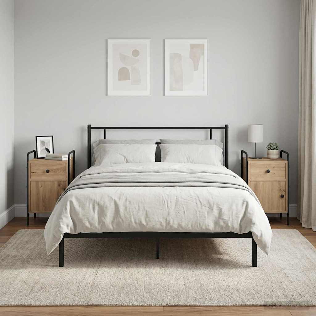 Nightstand 2 Pcs. Artisan Oak 35 X 36.5 X 61 Cm Engineered Wood