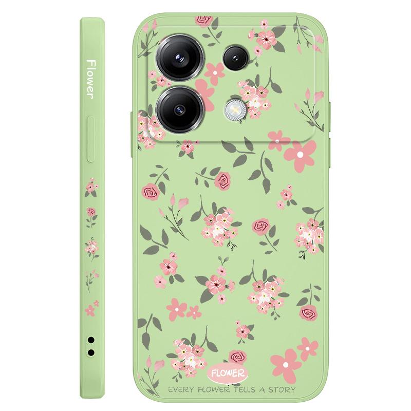 Carcasă de telefon cu parfum floral pentru Xiaomi Poco F8 F7 X7 X6 F6 M6 M5 M5S F5 X5 F4 X4 M4 F3 M3 X3 Pro 4G 5G GT Capac din silicon
