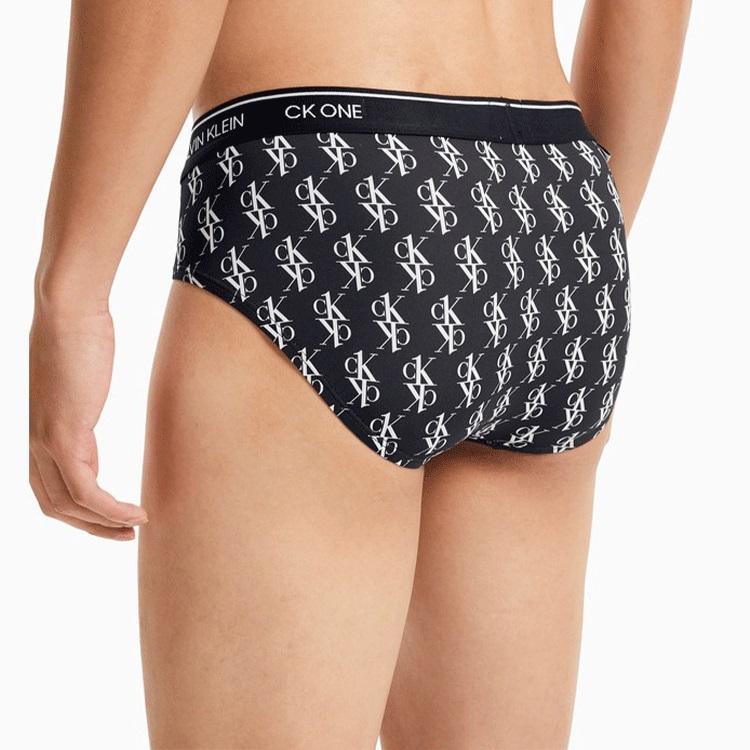 Calvin Klein One Gravity Band FW21 Color Block Full Print Stretch Fitted Briefs Men underwear Black NB2224-V4S