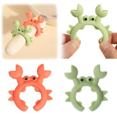 6 Stück Spatelhalter Hitzebeständig Verbrühschutz Kompakte Größe Mehrzweck Silikon Utensilienhalter Krabbenförmig