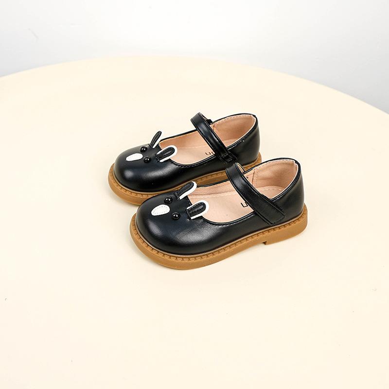 

Fashion Girls Shoe 2025Autumn New Kids Leather Shoes Simple Girls Casual Shoe Comfort Versatile Child Performance Shoes Zapatos 21insole13.5cm чёрный