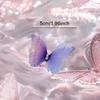 10 elegant 3D butterfly decorations, double-layer polyester fiber butterflies, suitable for DIY handicrafts, headwear