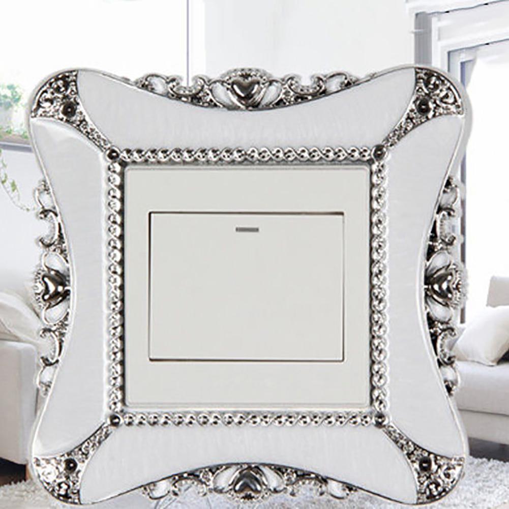 Couvercle d'interrupteur de maison, forme carrée, autocollant de prise de lumière murale, décoration de pièce